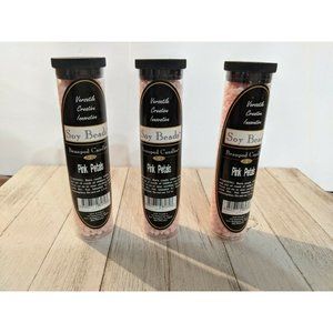 Beanpod Soy Beads Pink Petals Set of 3 Tubes 2.3 oz. Clean Burning